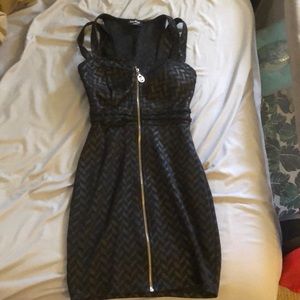 Bebe black zipper dress
